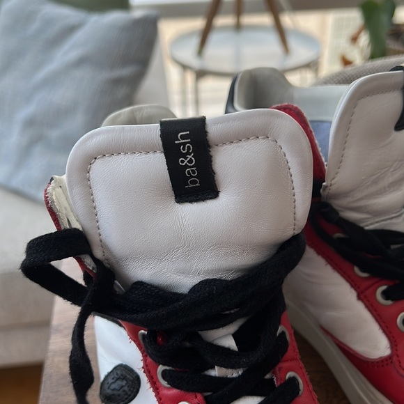 Ba&sh high top sneakers in leather - Picture 2 of 4
